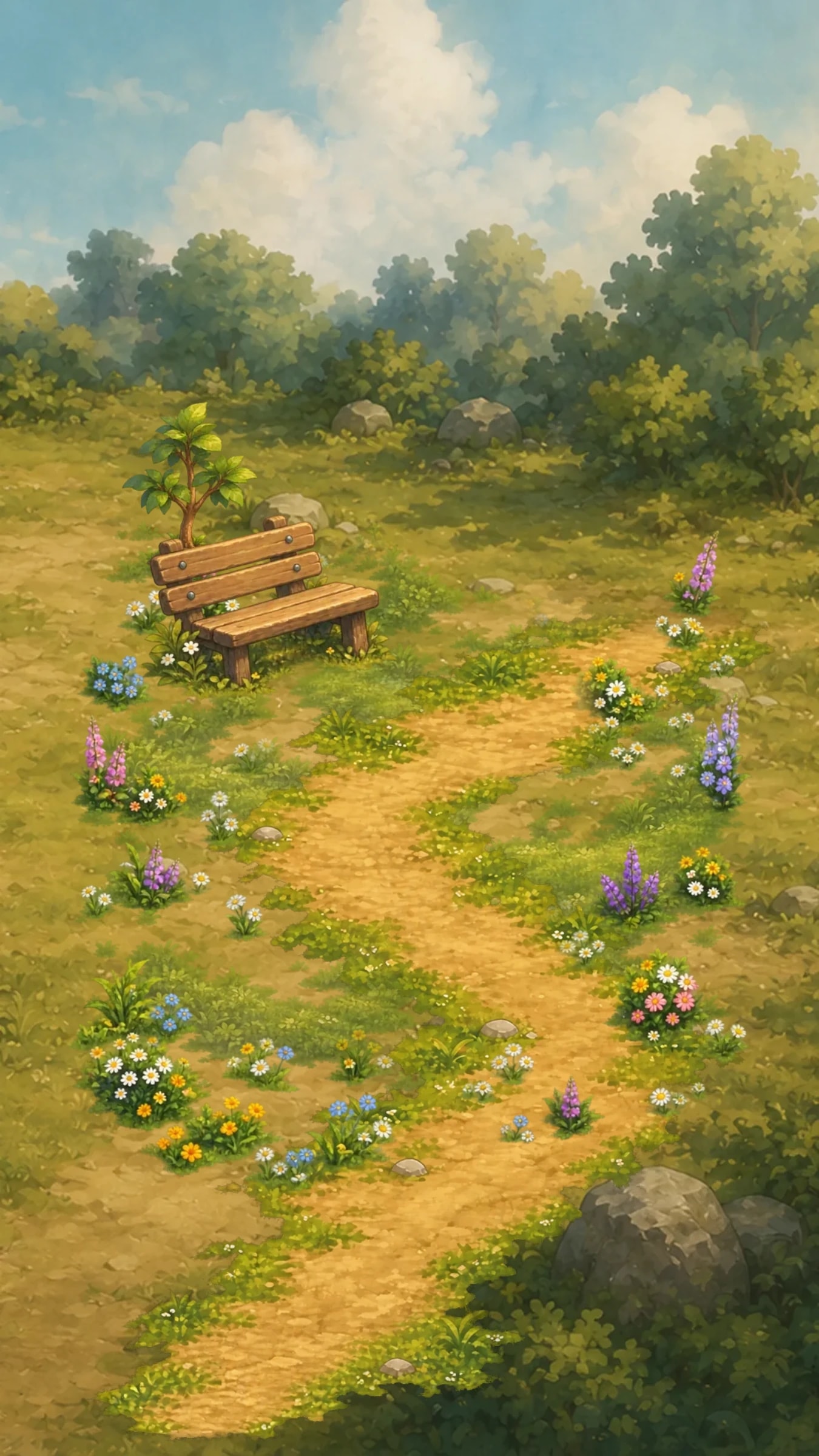 Lifegame meadow during restoration